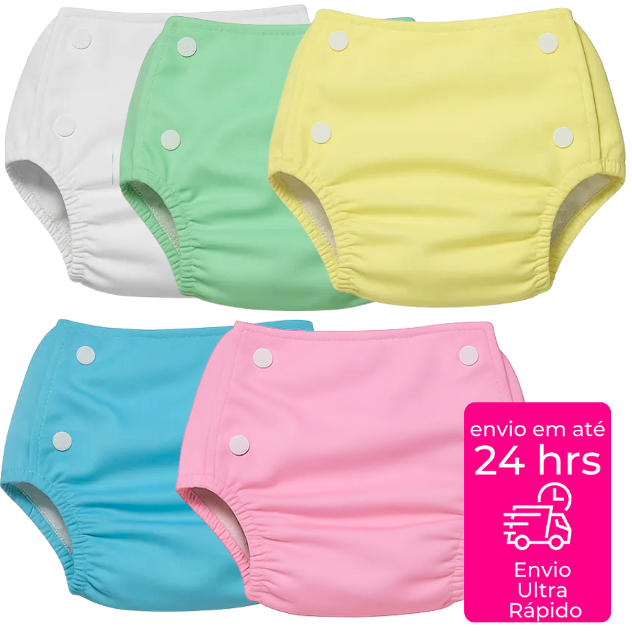Fralda Plástica Calça Enxuta Reutilizável Ecológica Bebê Infantil em Oferta na Shopee