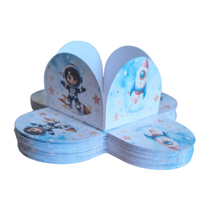 50 Forminhas 4 pétalas Festa Astronauta Aniversário Galáxia em Oferta na Shopee