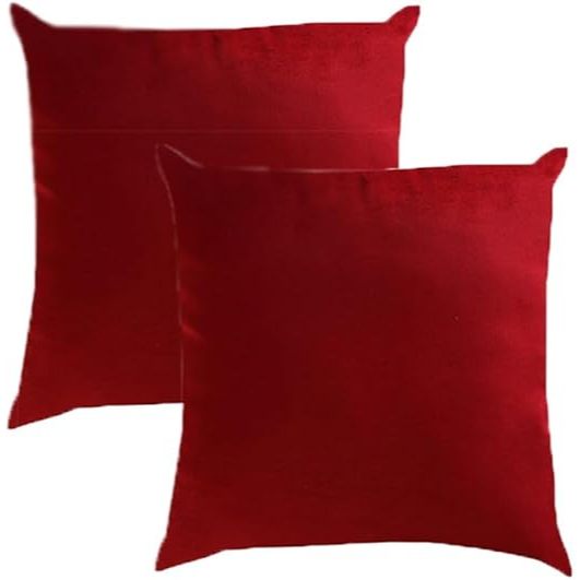 Kit 2 Capas De Almofadas 40x40 com Tecido Suede Liso Decorativas Sala Sofá Estilo Envelope Sem Zíper
