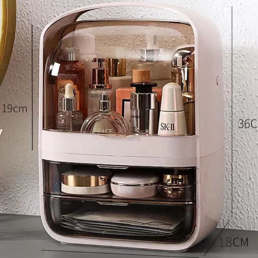 Organizador de mesa de maquiagem com gavetas e repartições para objetos acrílico em Oferta na Shopee
