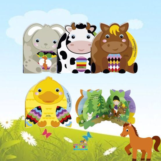 Coleção Livros Cartonados Amigões Animais da Fazenda- em Oferta na Shopee