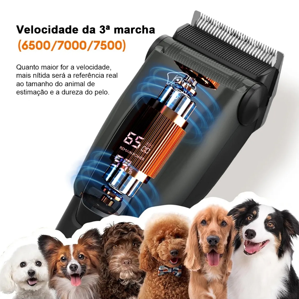 Máquina De Tosa  Profissional Pet Cães Gato - Pet De Corte Cabelo Pet Profissional Máquina