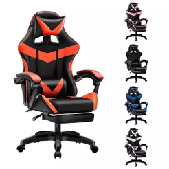 Cadeira Ergonômica para Gamer Rosa - Reclinável, Com Rodinhas e Apoio Plantar, Conforto Máximo F19