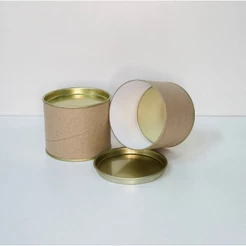 12 Tubolata 8x6,5 cm com tampa metal dourada para personalizar