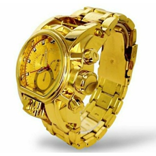 Relógio masculino   Zeus magnum banhado a ouro funcional hora e calendário ,  pesado e grande os top em Oferta na Shopee