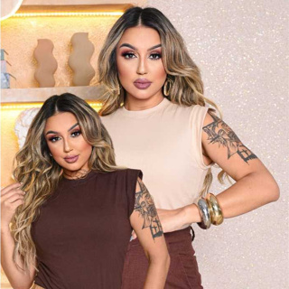 kit 2  Blusas Femininas Básica Muscle Tee Minimalista T shirts feminina 100% Algodao Camiseta Luxo em Oferta na Shopee