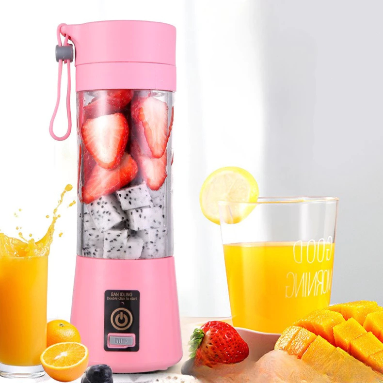 Imagem mini liquidificador portatil espremedor de laranja processador Mixer Pessoal Recarregável suco - para Frutas e Vitaminas