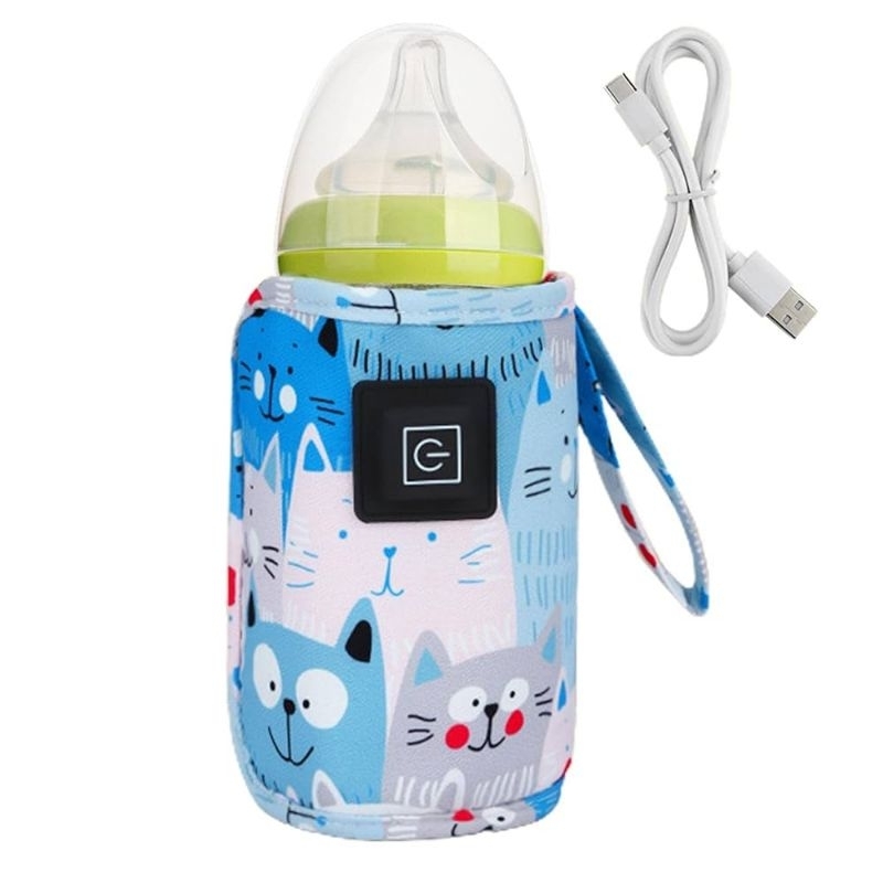 Aquecedor de mamadeira gatinho AZUL com 3 ajustes de temperatura