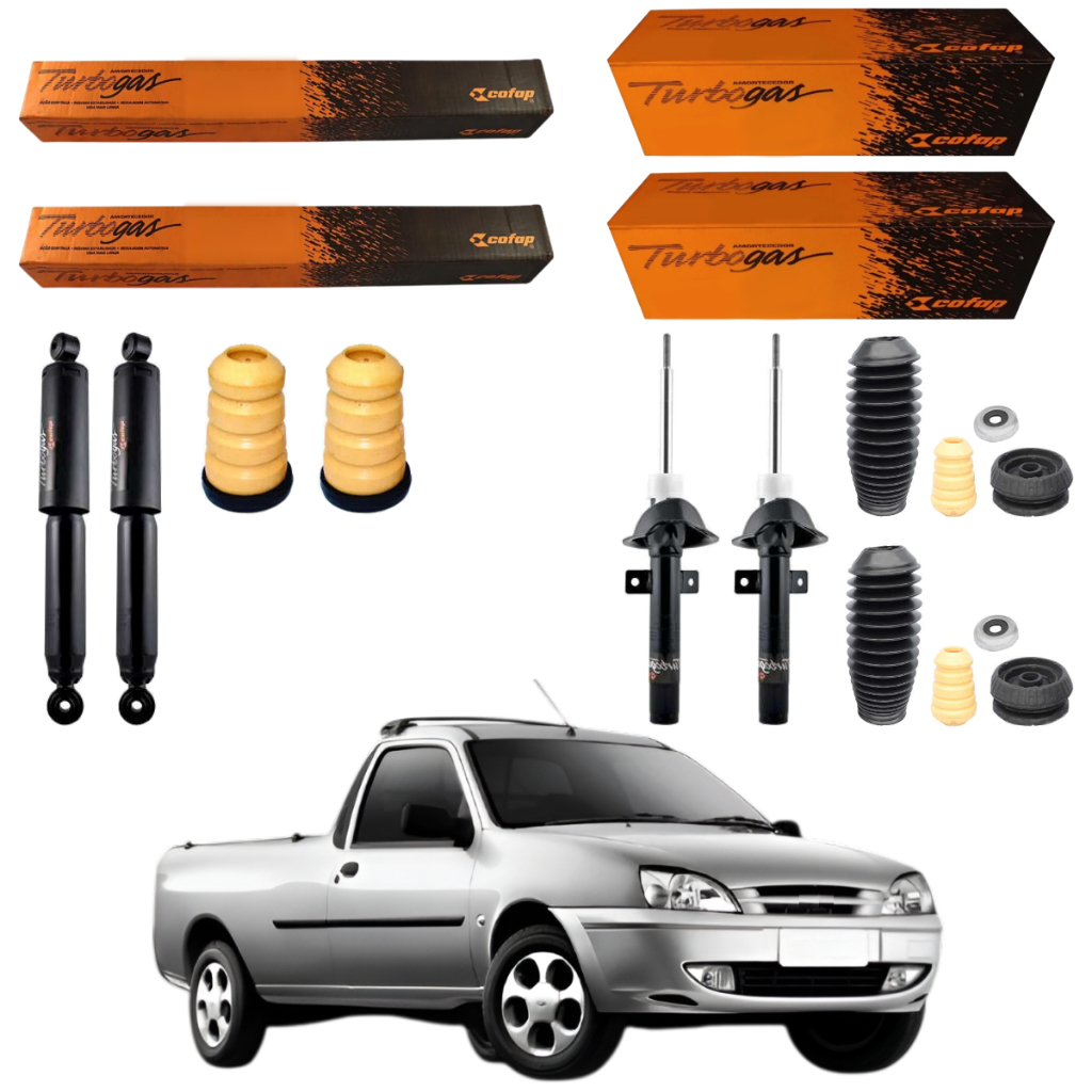 KIT 4 AMORTECEDOR COURIER 97 A 2013 ORIGINAL COFAP + KITS