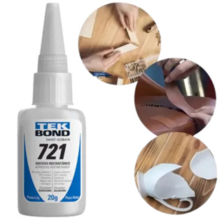 Adesivo Super Cola Tek Bond Instantâneo 721 - 20g Baixíssima Viscosidade em Oferta na Shopee