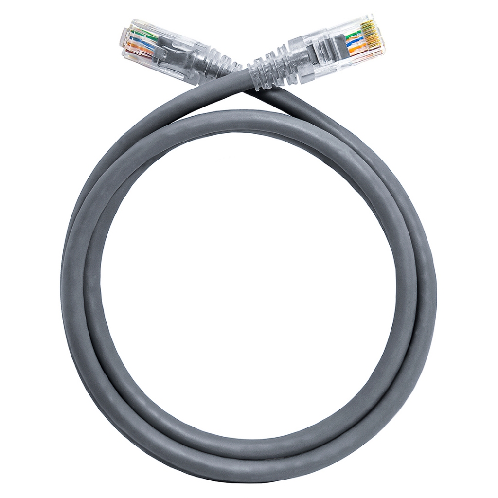 Cabo Patch Cord Cat6 1m Cinza 100% Cobre 24Awg CMX Rede