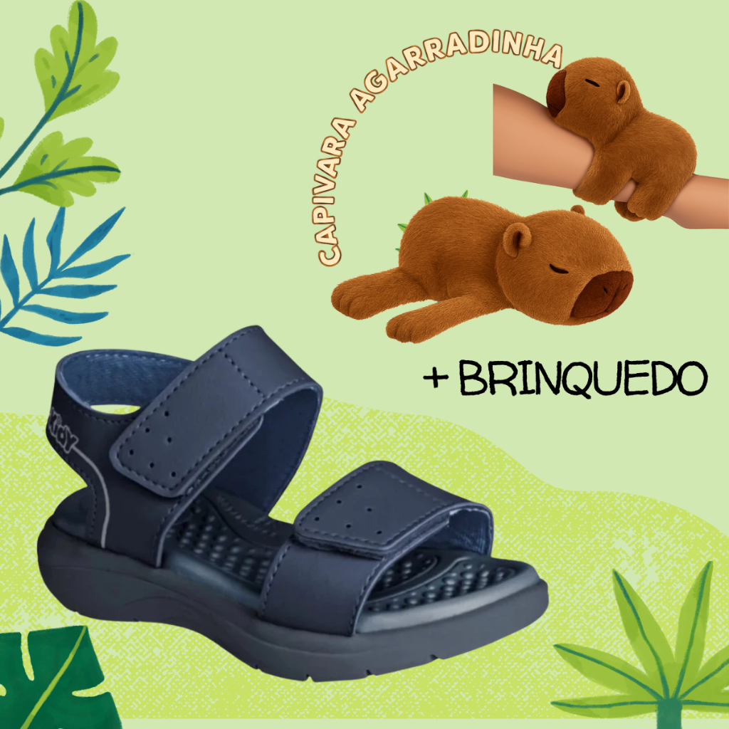 Sandália Infantil Menino Kidy Capivara Agarradinha Pulseira Braço Confortável Brinquedo Escolar Moda em Oferta na Shopee