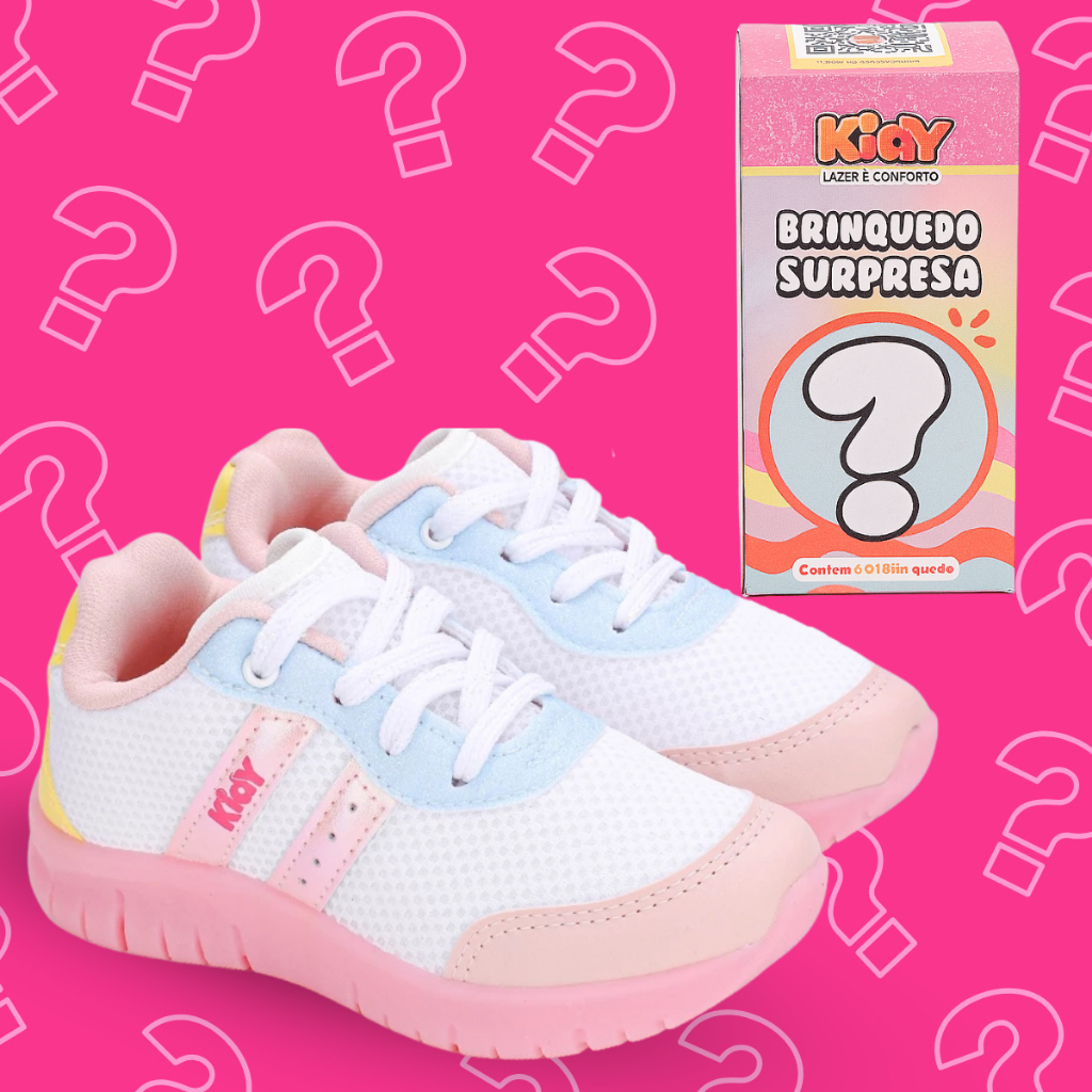 Tênis Infantil Kidy Ultra Flex Escolar Brinquedo Surpresa Calce Fácil Conforto Uso Diário em Oferta na Shopee