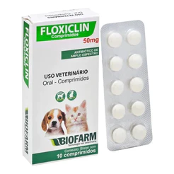 Floxiclin Biofarm 50 mg Antibiótico Cão e Gato
