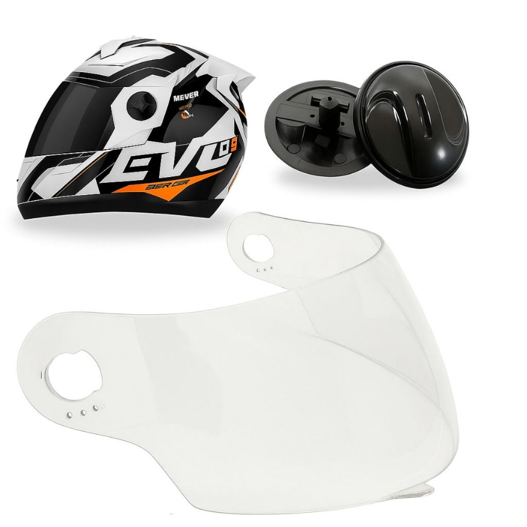 Viseira Capacete Pro Tork Evolution 788 G6 G7 G8 + Botões Laterais Reparo em Oferta na Shopee