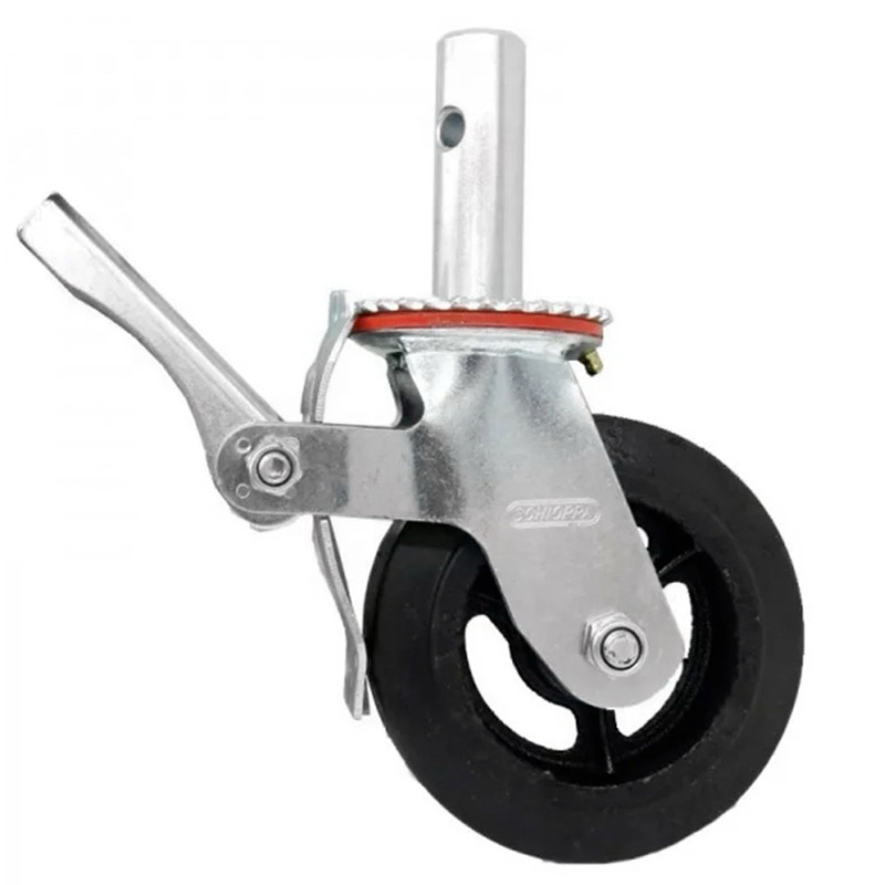 Rodizio para Andaimes com Roda de Borracha 150mm SCHIOPPA- GCAEL-62BR-FP