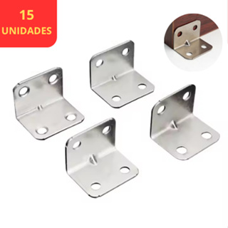 Cantoneira Suporte Canto para Prateleira Móveis Perfil MDF Guarda Roupa Aço Resistente c/ Parafusos em Oferta na Shopee