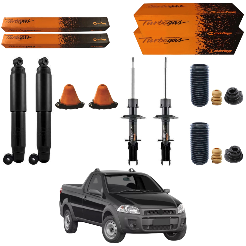 KIT 4 AMORTECEDOR STRADA 2001 A 2020 ORIGINAL COFAP + KITS