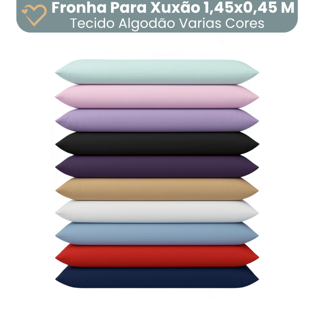 Fronha Travesseiro De Corpo 100% Algodão Xuxao Antialergico 1,45x0,45 Varias Cores