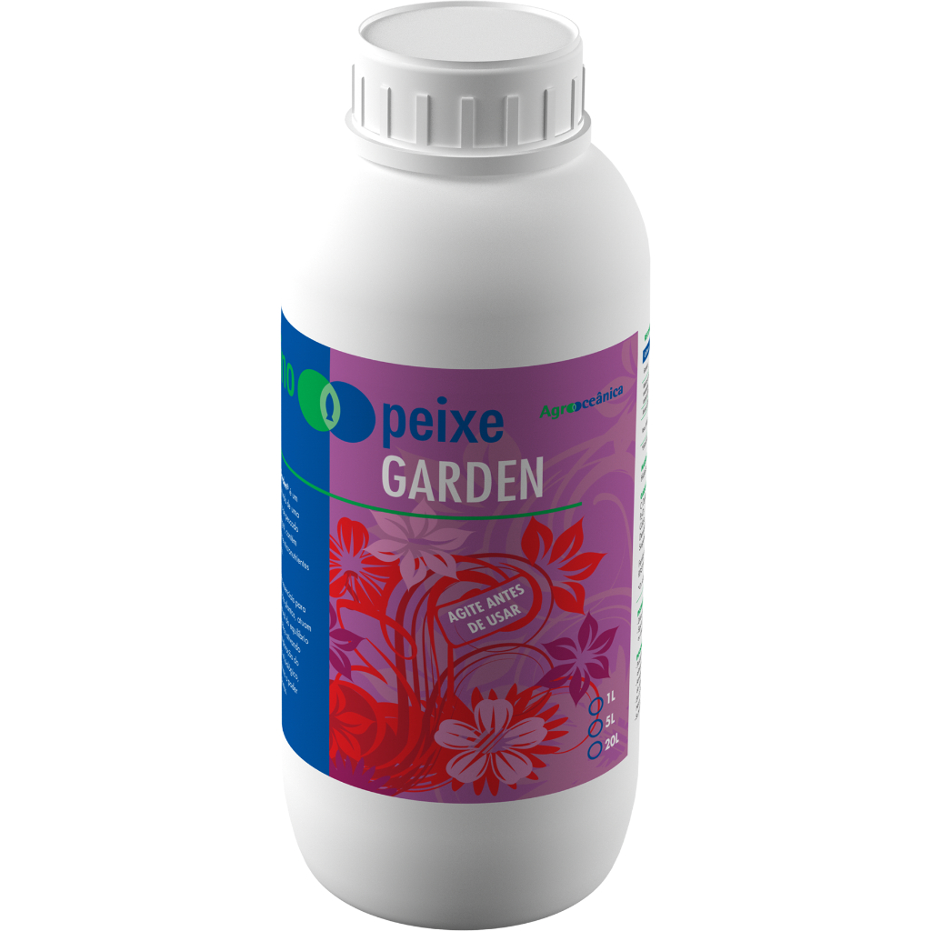 Adubo fertilizante natural para orquídeas e flores líquido rende 500 litros de água Amino Peixe Garden Agrooceanica