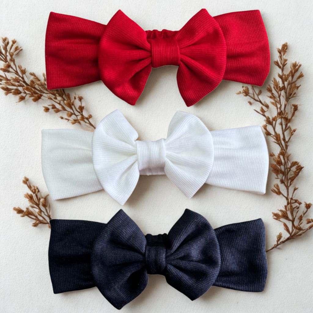 Kit 3 Faixinhas Tiara para Bebê Laços Lacinhos Menina Turbante