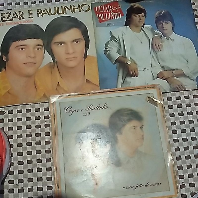 Disco vinil César e Paulinho coleção com 3 lps