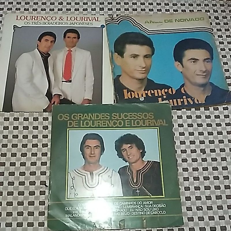 Disco vinil Lourenço e Lourival coleção com 3 lps