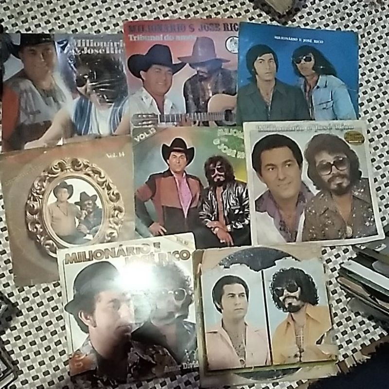 Disco vinil Milionario e José Rico coleção com 8 lps