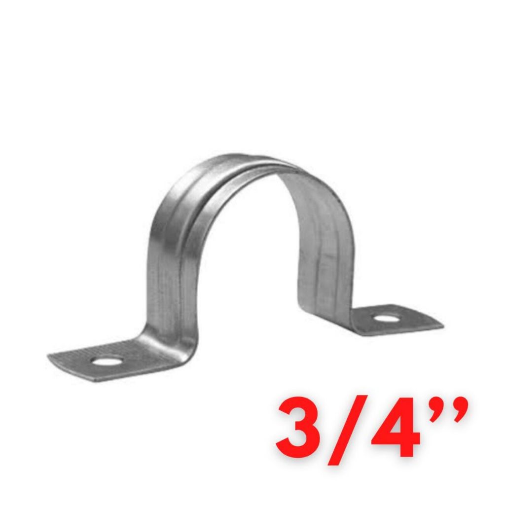 Abraçadeira Tipo U 3/4" Polegadas em Aço Carbono 1010 Zincado com 25 Peças - Marca Primus