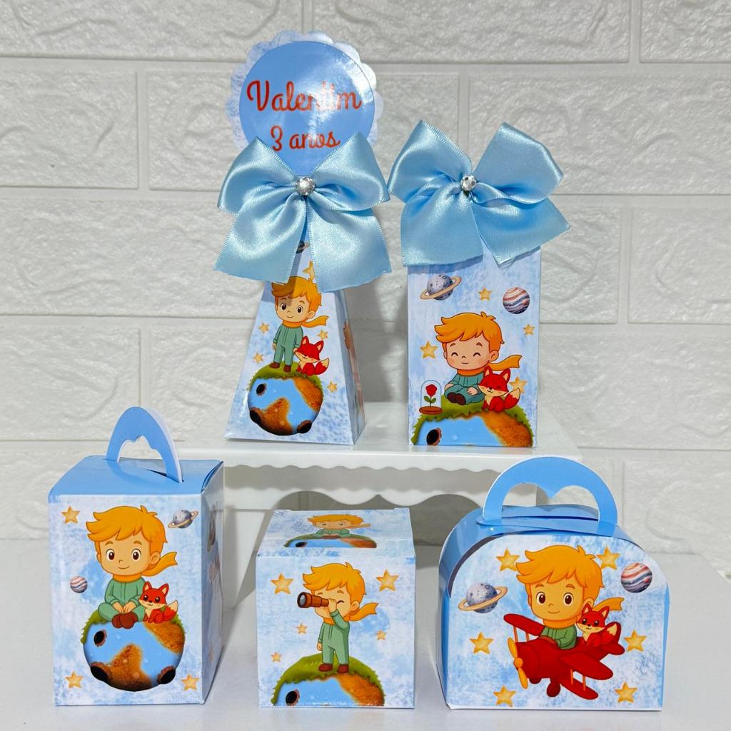 Kit Festa O Pequeno Príncipe - Caixinhas Personalizadas Pegue e Monte - Lembrancinhas Tema Infantil