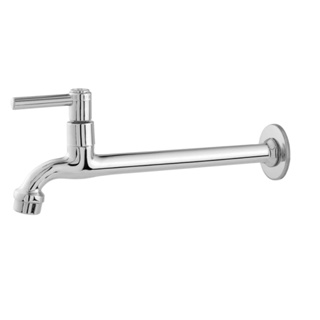 Torneira Abs Cromada Fixa De Parede Tanque Jardim Cozinha 1/4 Com Arejador em Oferta na Shopee