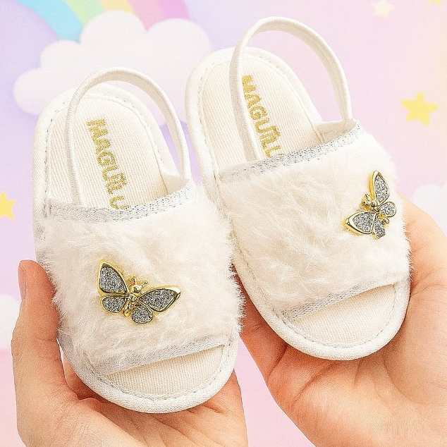 Chinelinho Bebê Menina 4 Opções De Cores Pelinho Confortável em Oferta na Shopee