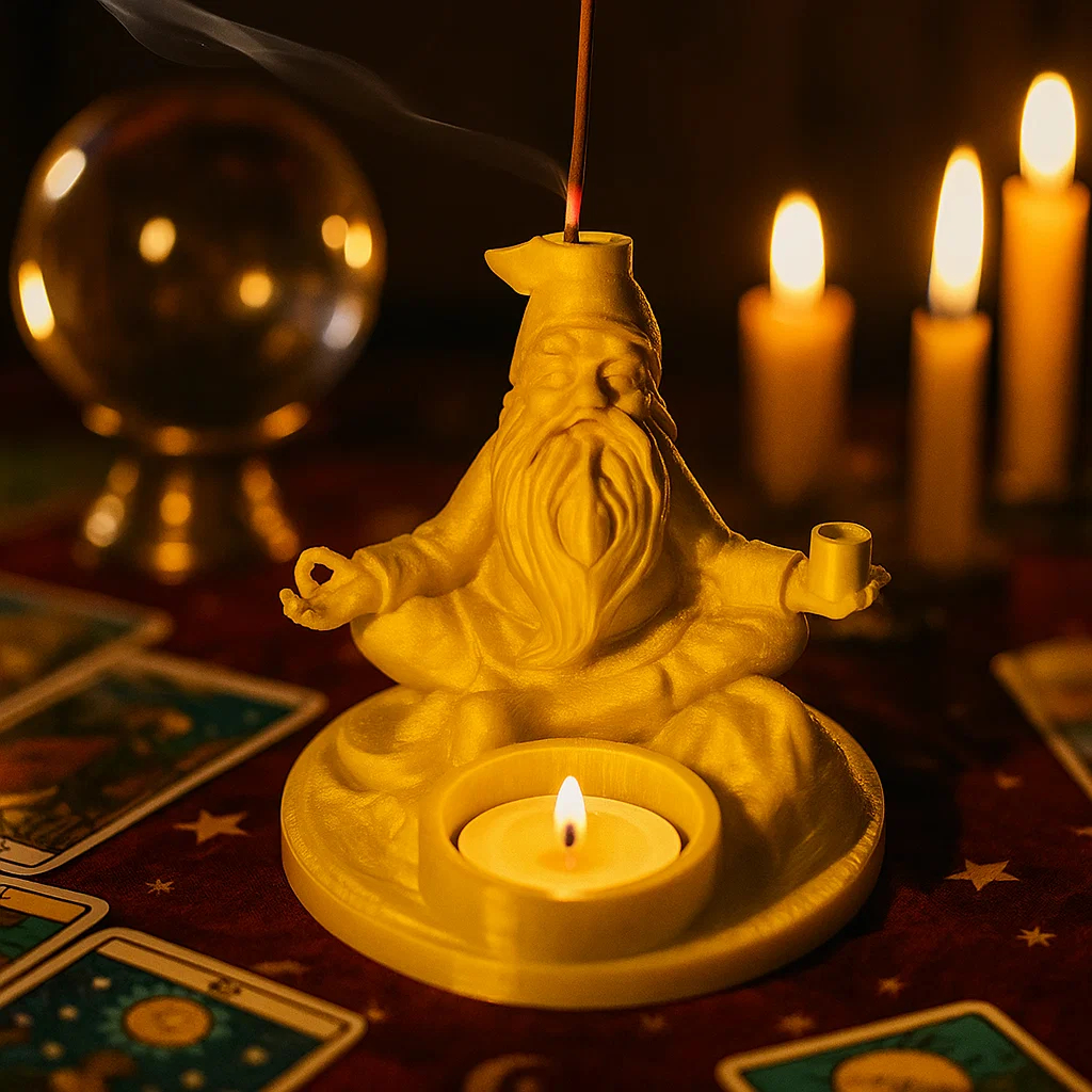Incensário Duende Escultura Mística Decoração Lar Ambiente Aromático Hippie Esotérico Espaço Inspiração Paz Casa