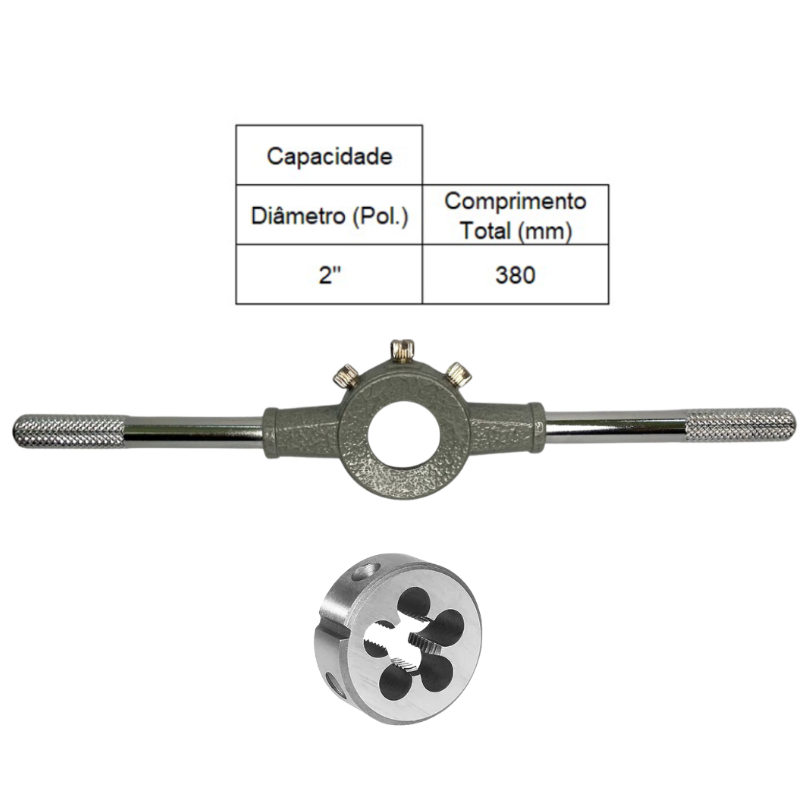 PORTA COSSINETE 2 POLEGADA + COSSINETE MANUAL AÇO LIGA 7/8 X 9 BSW - ANSI - ROCAST