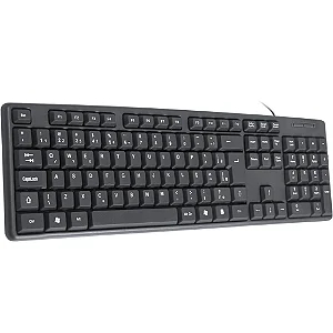 Teclado USB Multimídia BPC 8160 com Filtro Antirruído – Cabo 1,2m Preto