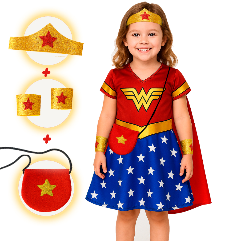 Fantasia Mulher Maravilha Infantil: Onde Comprar | BuscaProdutos