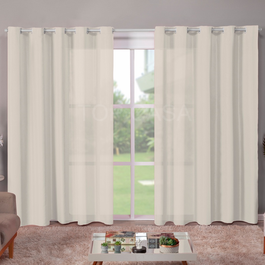 Cortina Roma 4,00 Largura x 2,20 Altura / Casa e Decoração Janela Sala Quarto Escritório em Oferta na Shopee