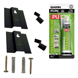 Kit com 2 Suportes Para Espelho + Cola - Serve para Pendurar Quadros Placas em Oferta na Shopee