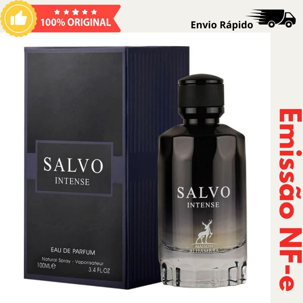Perfume Maison Alhambra Salvo Intense Masculino 100ml | 100% Original Salvo Intense — R$ 160,00 em Shopee