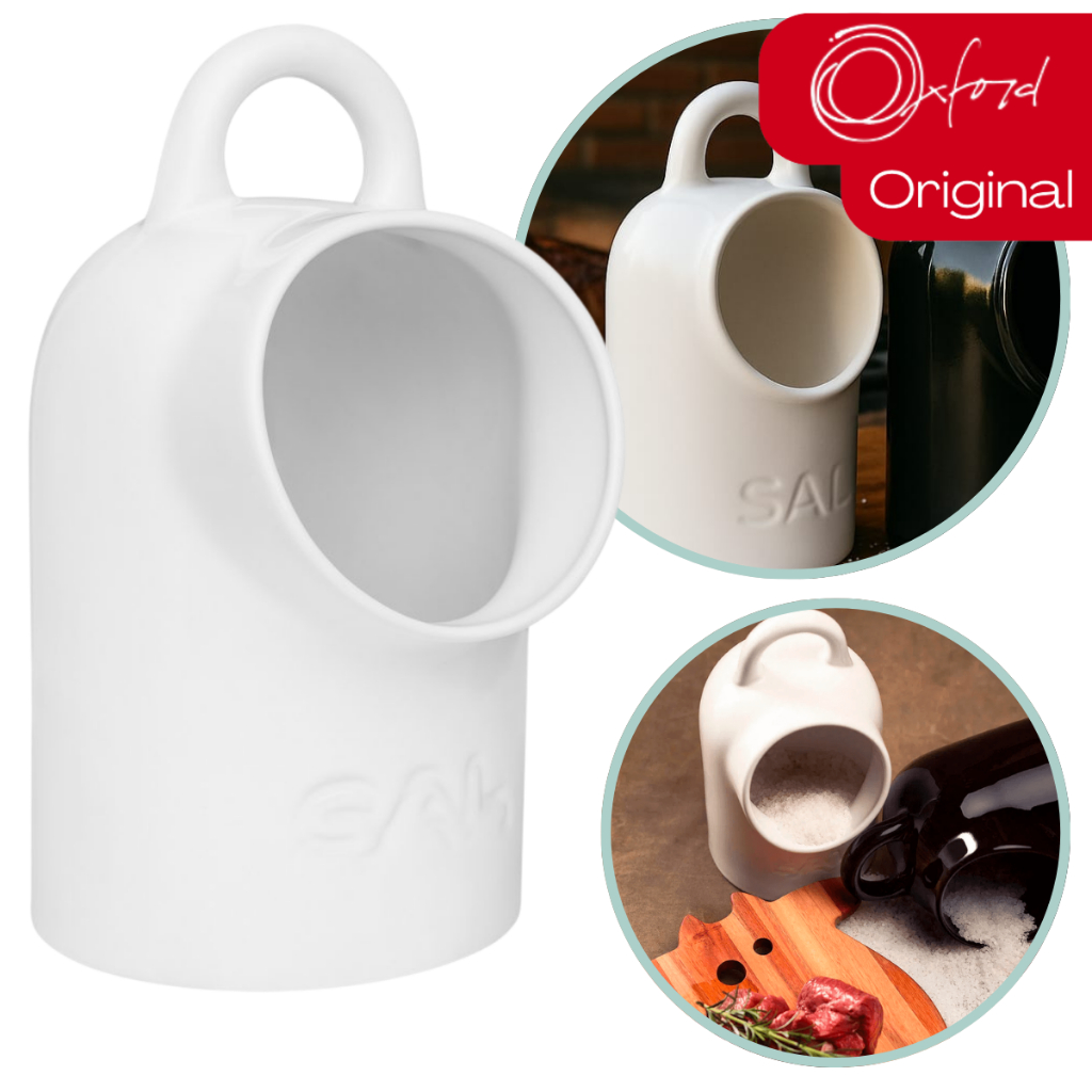 Saleiro De Porcelana Grande Gourmet Churrasco 25x14cm Branco Oxford