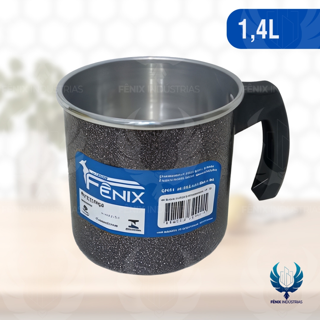 Canecão de Alumínio Nº 12 – Linha Color Craquelado | Com Cabo de Baquelite