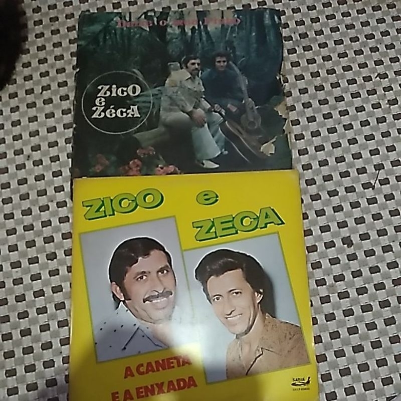 Disco vinil Zico e Zeca com 2 lps