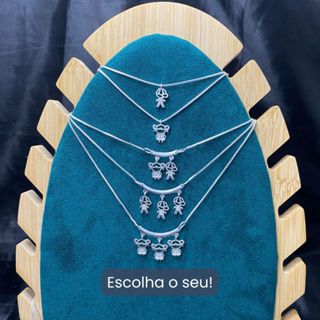 Colar mãe Prata 925 delicado Filhos banhado 1 menina 2 meninos escolha o seu 3 filhas 2 meninas em Oferta na Shopee