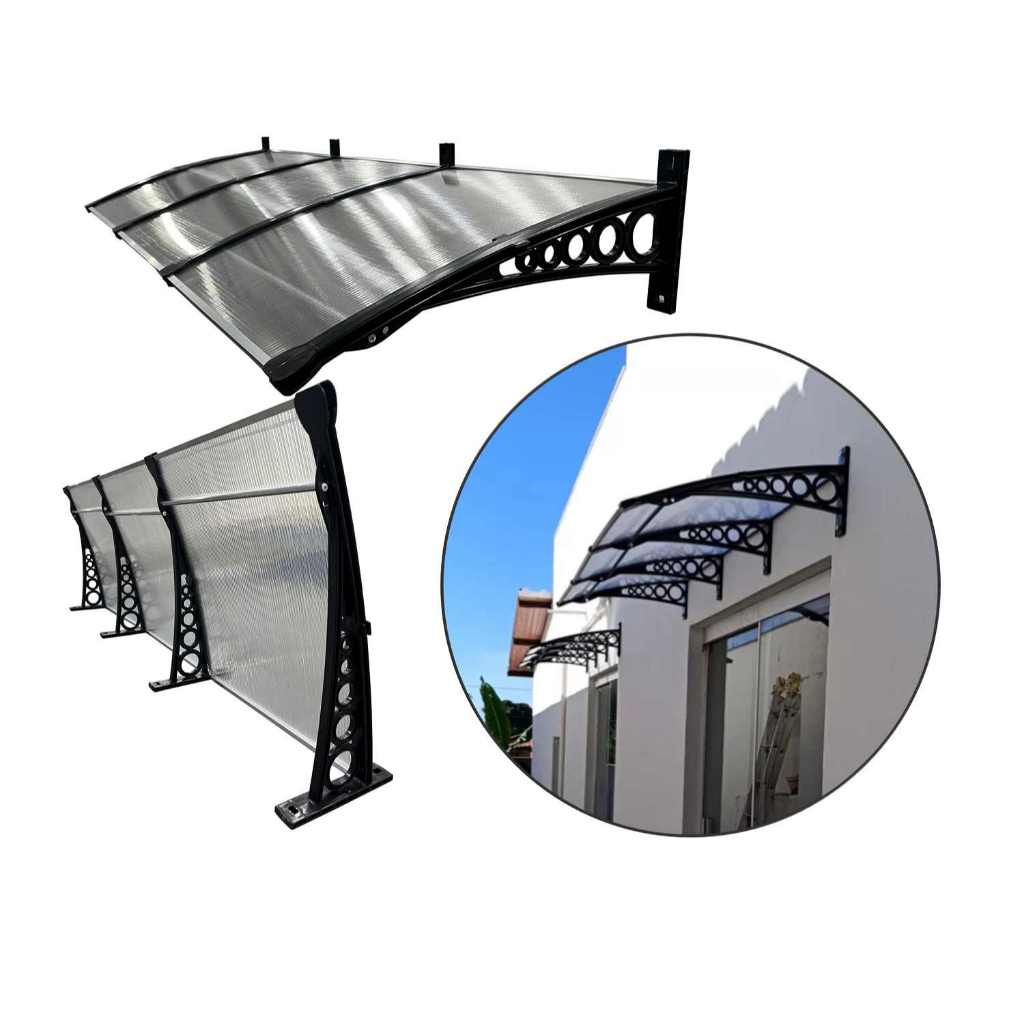 Toldo Policarbonato 3,50x0,50m - Cobertura para Janelas e Portas - Escolha a cor!