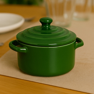 Mini Caçarola Cerâmica Verde Esmaltada 250ml Moderna Panelinha Para Festa Buffet Servir em Oferta na Shopee