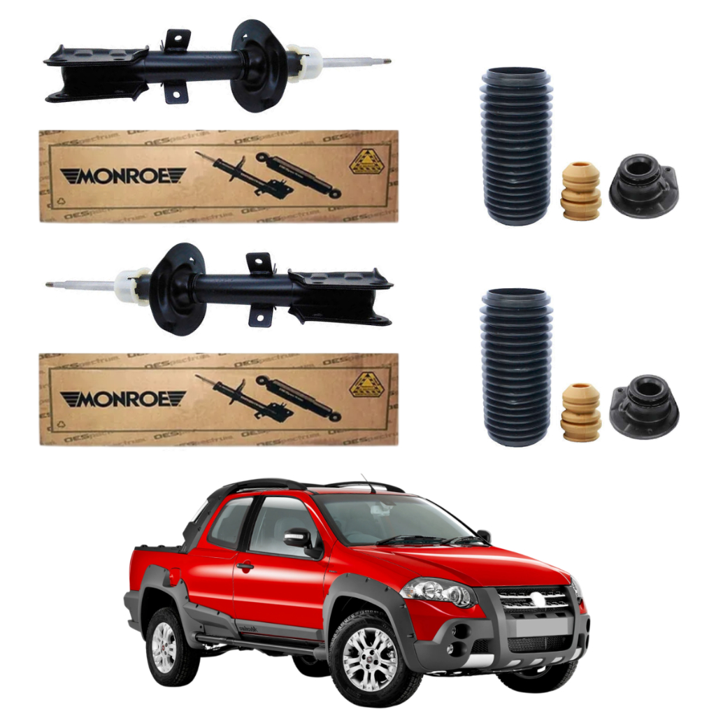PAR AMORTECEDOR DIANTEIRO STRADA ADVENTURE 2004 A 2020 ORIGINAL MONROE + KITS