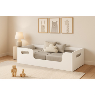 Mini Cama Infantil Encanto Menino Menina Montessoriana Branco Em MDF Quarto Infantil- AV em Oferta na Shopee