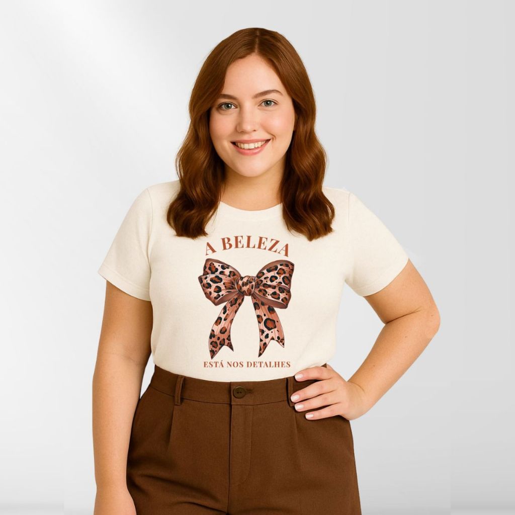 T-Shirt Plus Size  Blusa Feminina Manga Curta 100% Algodão Malha Premium (5) em Oferta na Shopee