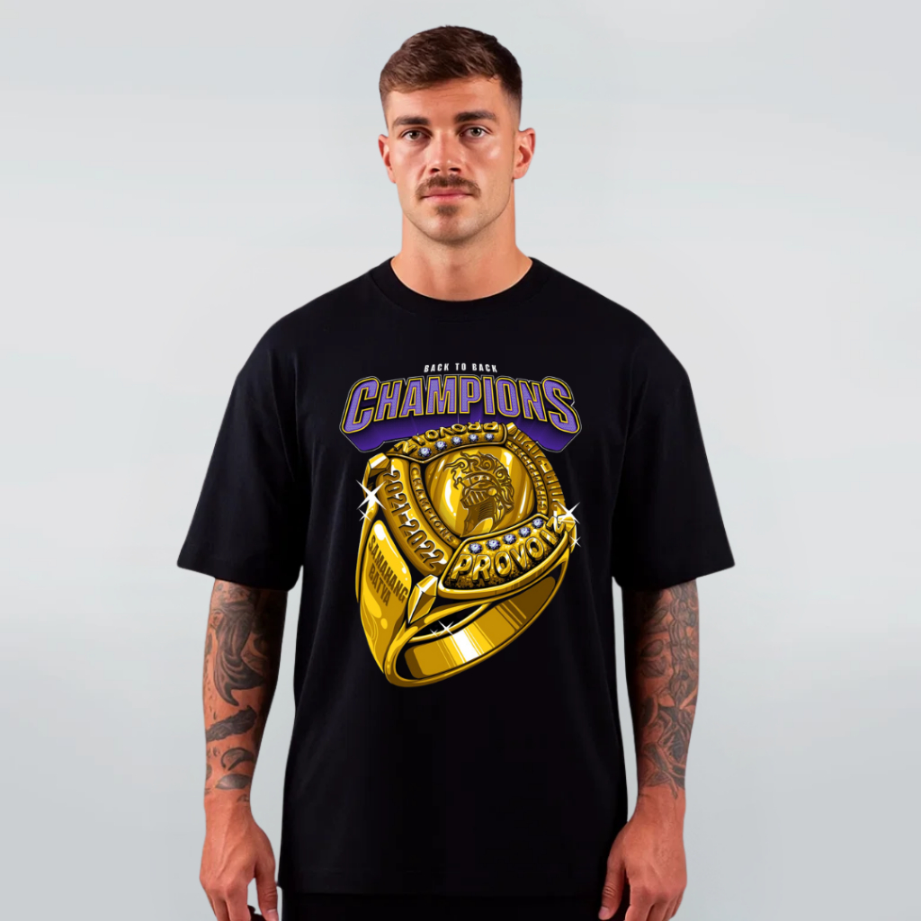 Camiseta Oversized Champions NBA Basketball Camisa Streetwear Algodão Preta Blusa Esporte