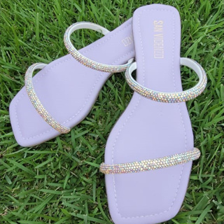 Sandália Rasteirinha San Vincenzo Feminina Brilhante Confortável Macia Luxo Casual em Oferta na Shopee